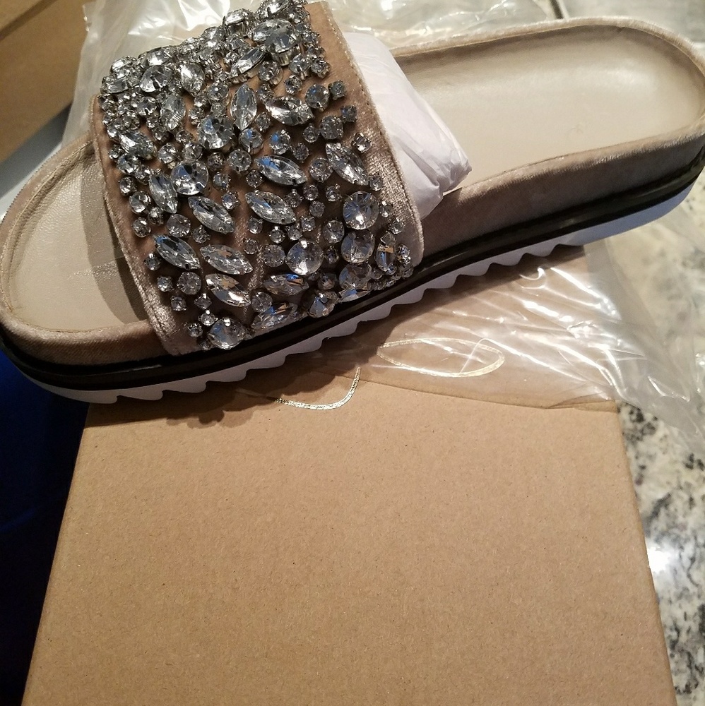 Crystal Embellished Slide 